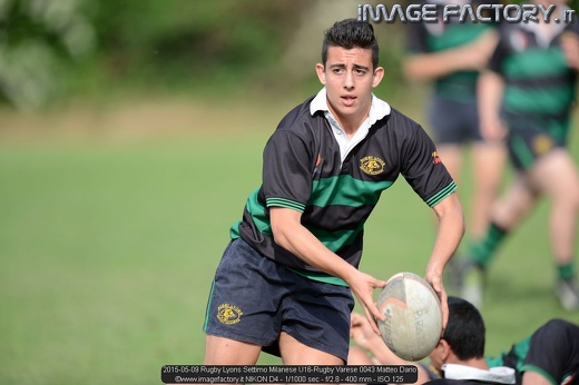 2015-05-09 Rugby Lyons Settimo Milanese U16-Rugby Varese 0043 Matteo Dario
